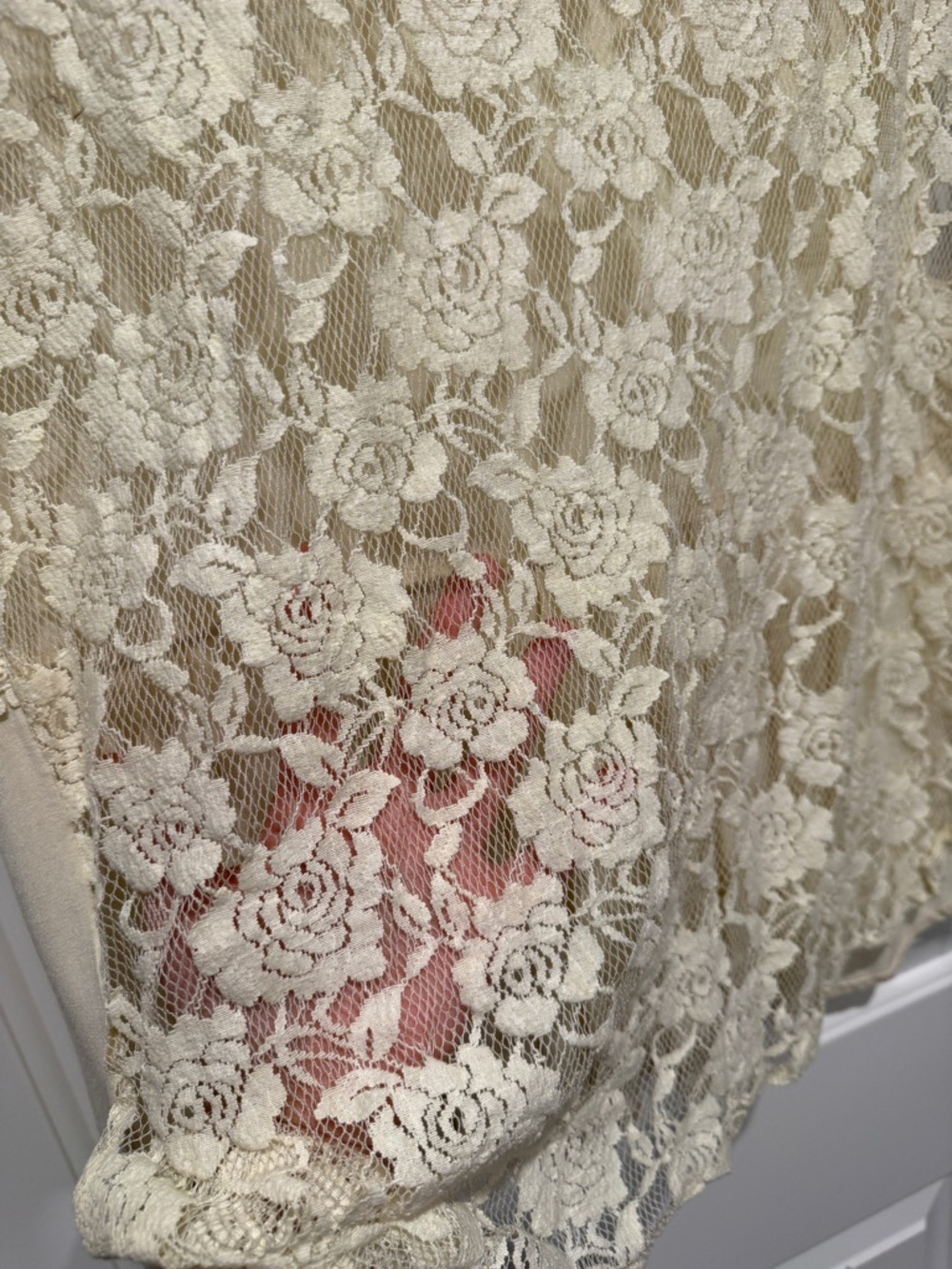 POL Lace Front Blouse in Cream - Picture 5 of 7